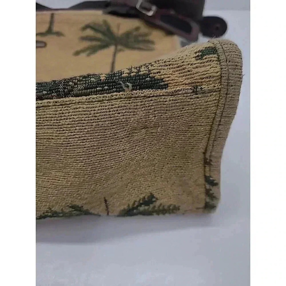 Stratus Ricardo Beverly Hills Tapestry Tote Bag Palm Trees Zipper - Picture 5 of 7